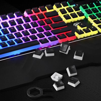 Havit Keycaps Double Shot Backlit PBT Pudding Keycap Set with Puller Compatible with Cherry MX Mechanical 4 - Pudding Keycap