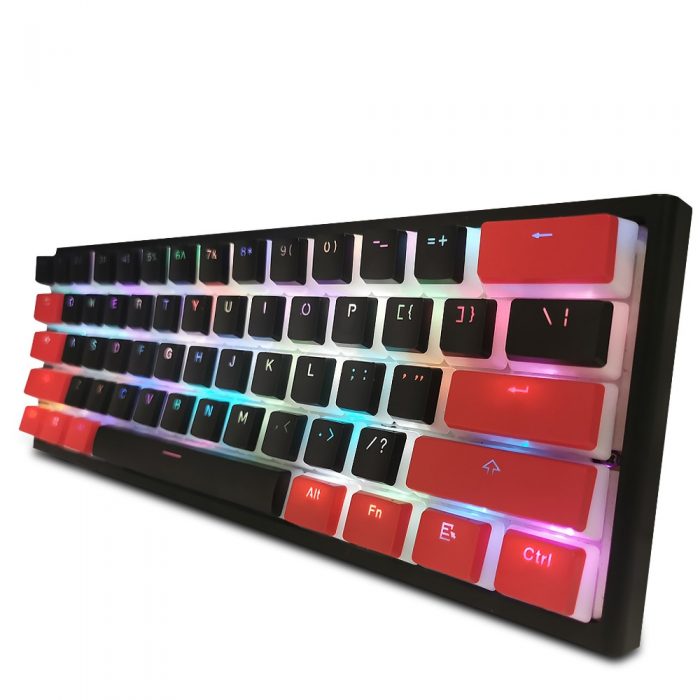 Mechanical keyboard keycaps pbt material pudding keycaps two color translucent black and red two color keycaps 2 - Pudding Keycap