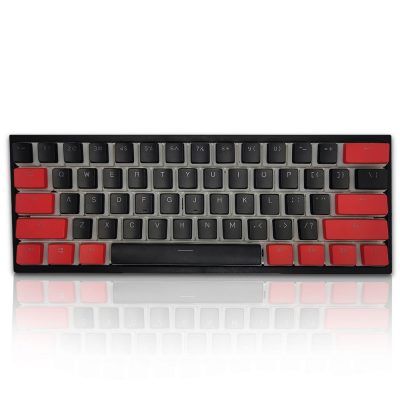 Mechanical keyboard keycaps pbt material pudding keycaps two color translucent black and red two color keycaps 3 - Pudding Keycap
