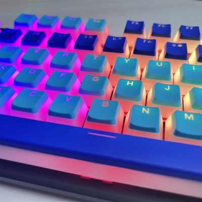 Pudding keycap deep blue mechanical keyboard cap DIY two color key cap of translucent keycaps gh60 4 - Pudding Keycap