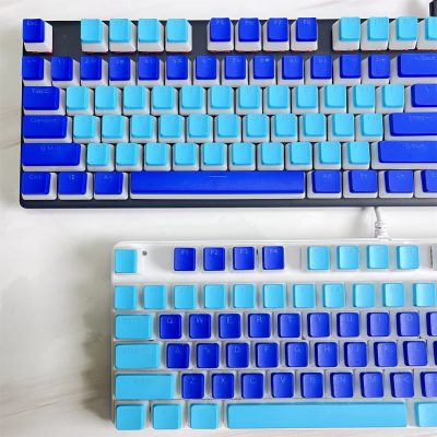 Pudding keycap deep blue mechanical keyboard cap DIY two color key cap of translucent keycaps gh60 5 - Pudding Keycap
