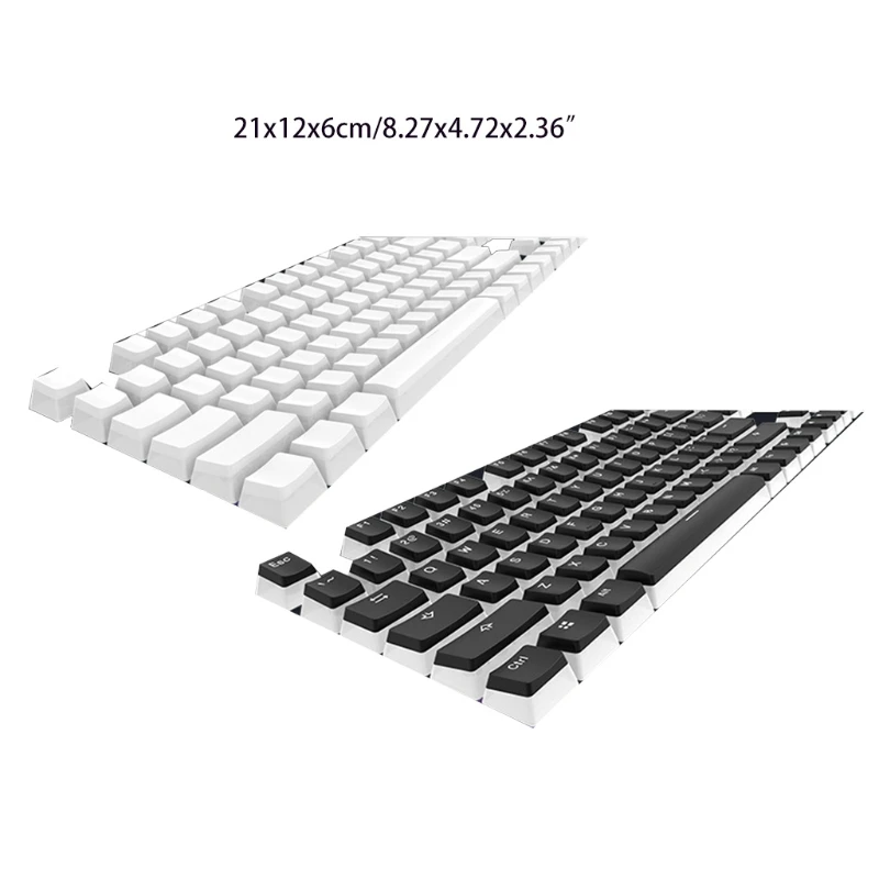 108 Keys Pudding Keycaps OEM Profile Double Shot PBT Backlight Keycaps for Mechanical Gaming Keyboard Cherry 5 - Pudding Keycap
