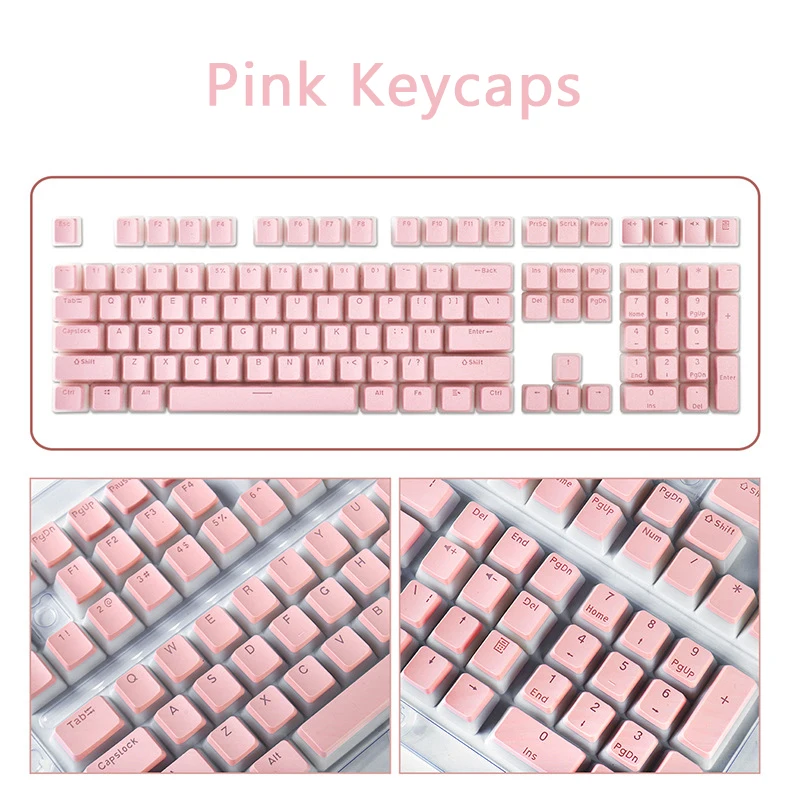 129 Keys PBT Keycap Double Layer Pudding Keycaps English Personalized Glow Keycaps for Cherry MX Switch 3 - Pudding Keycap