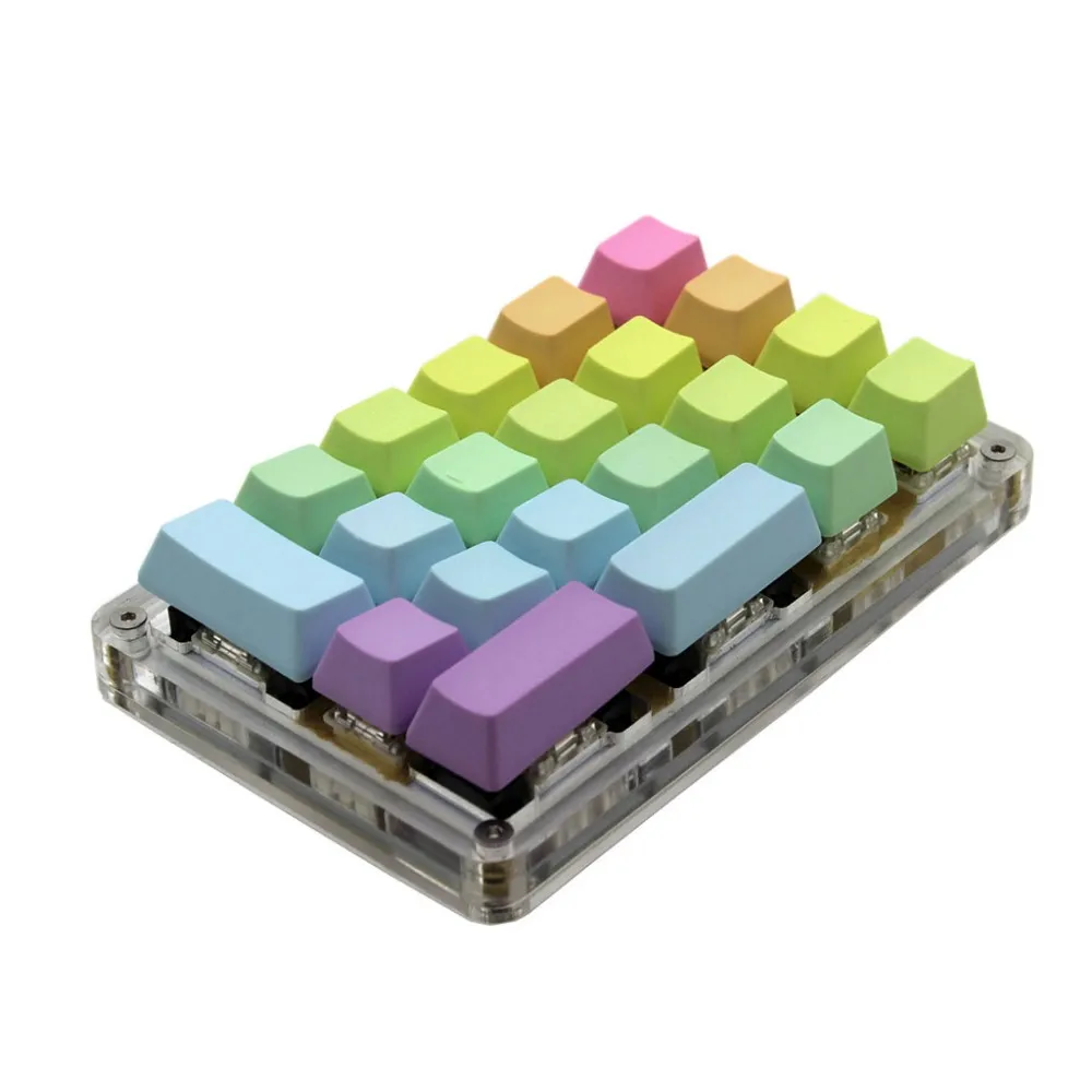21 Key YMDK Side printed Blank Top printed Thick PBT ABS Keycap For MX Switches Mechanical 2 - Pudding Keycap