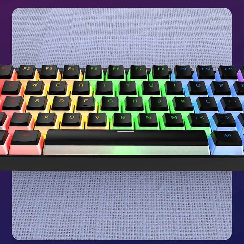 AJAZZ 108 Keys Mechanical Keyboard PBT Pudding Keycaps RGB Backlight Push Button Cover Sublimation Key Cap 4 - Pudding Keycap