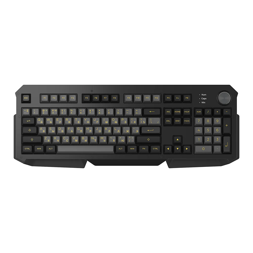 Akko 6104 Darth Vader Black Gold RGB Backlight Wired Mechanical Gaming Keyboard 104 Key with Cyrillic 3 - Pudding Keycap
