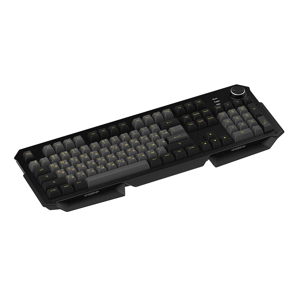 Akko 6104 Darth Vader Black Gold RGB Backlight Wired Mechanical Gaming Keyboard 104 Key with Cyrillic 4 - Pudding Keycap
