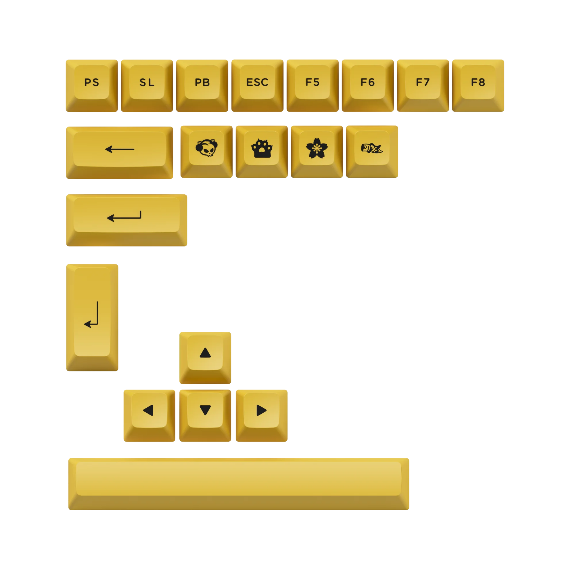 Akko 6104 Darth Vader Black Gold RGB Backlight Wired Mechanical Gaming Keyboard 104 Key with Cyrillic 5 - Pudding Keycap