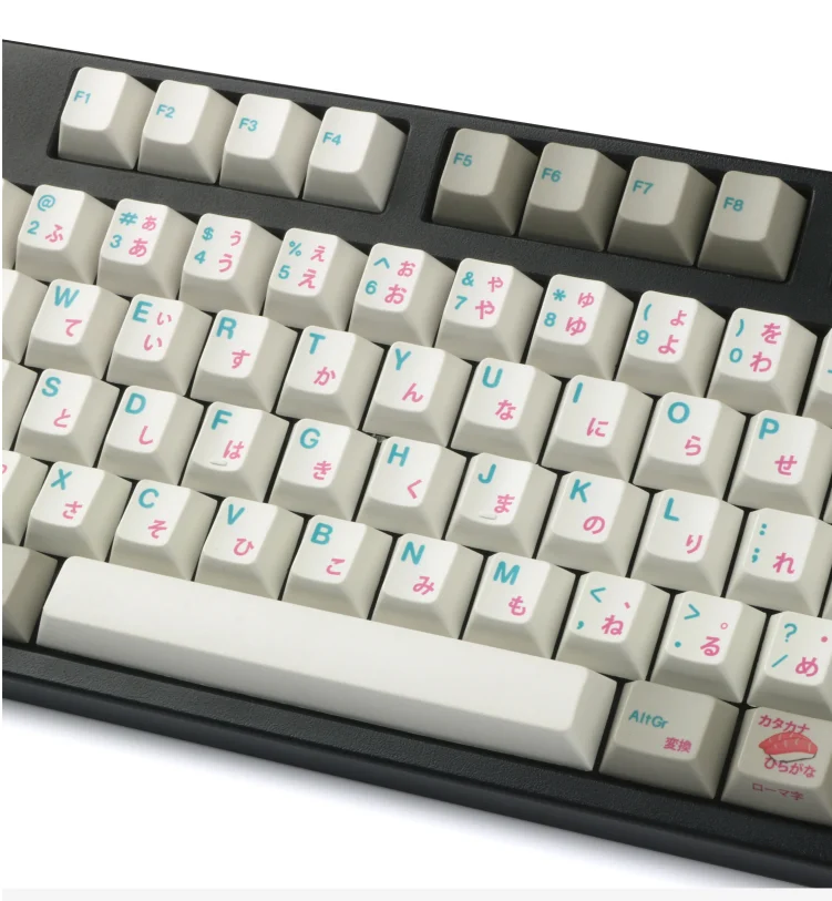 EnjoyPBT Sushi Japanese keycap PBT Dye sub Cherry profile for 68 80 84 108 mechanical keyboard - Pudding Keycap