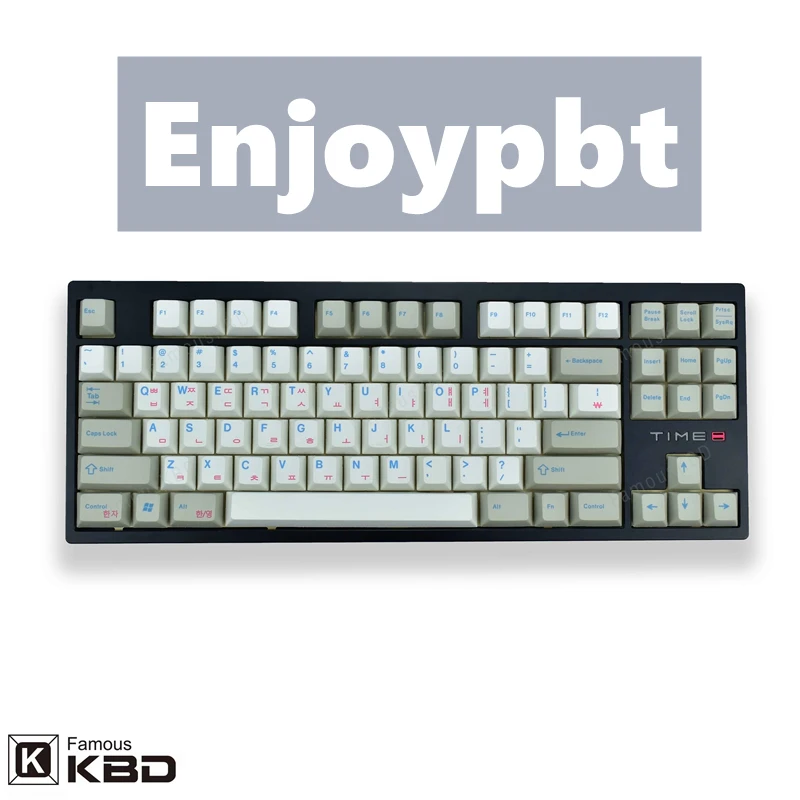 Enjoypbt Coreano keycap PBT material thermal sublimation process 117 key Suitable for most mechanical keyboards 1 - Pudding Keycap