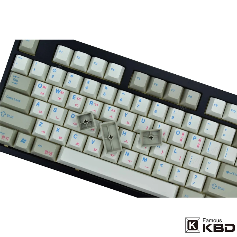 Enjoypbt Coreano keycap PBT material thermal sublimation process 117 key Suitable for most mechanical keyboards 5 - Pudding Keycap