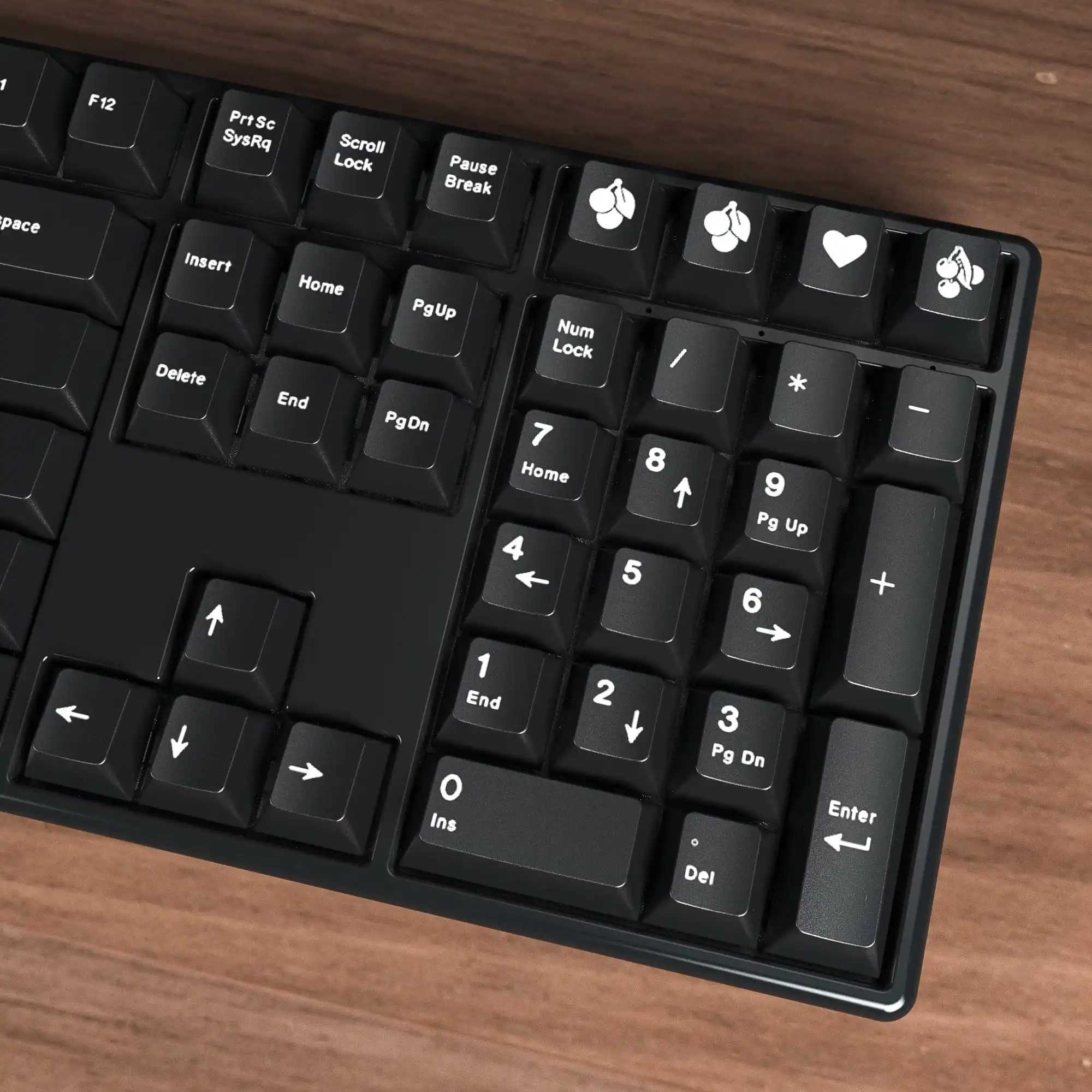 Enjoypbt keycaps white on black 153 key ABS material is suitable for most mechanical keyboards 2 - Pudding Keycap
