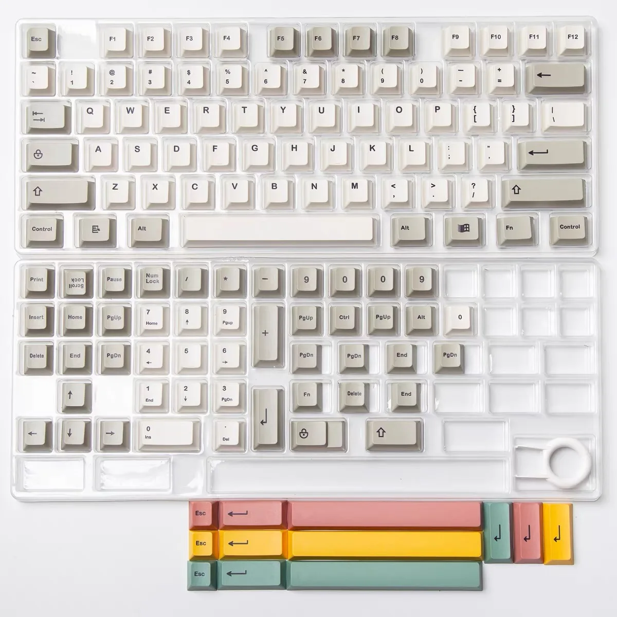 GMK 9009 Keycap Cherry Profile PBT Dye Sublimation Keycaps English For Mechanical Keyboard Gaming Keyboard Minimalist - Pudding Keycap