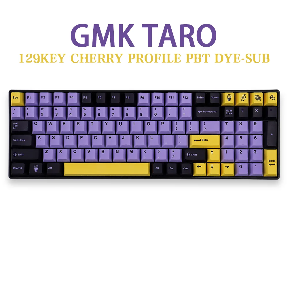 GMK Taro Large Set Theme Keycap PBT Cherry Profile DYE SUB Keycaps For MX Switch Mechanical 1 - Pudding Keycap