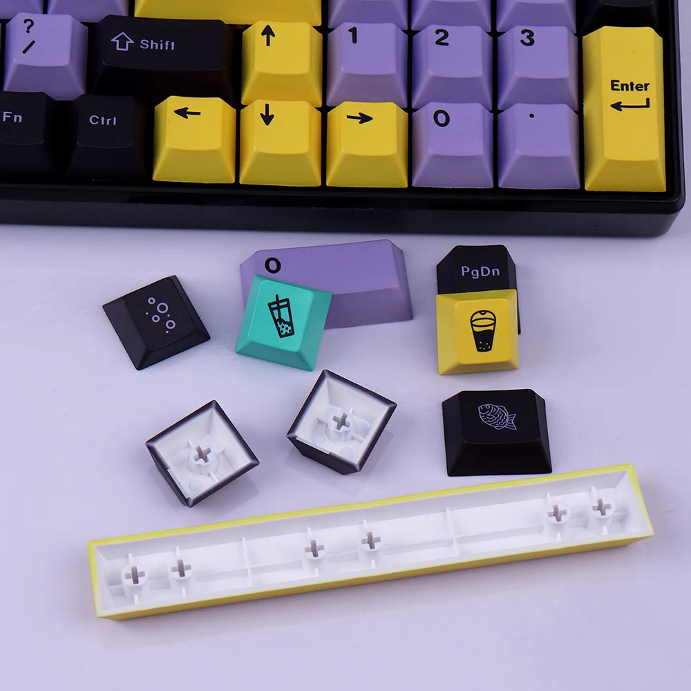 GMK Taro Large Set Theme Keycap PBT Cherry Profile DYE SUB Keycaps For MX Switch Mechanical 5 - Pudding Keycap