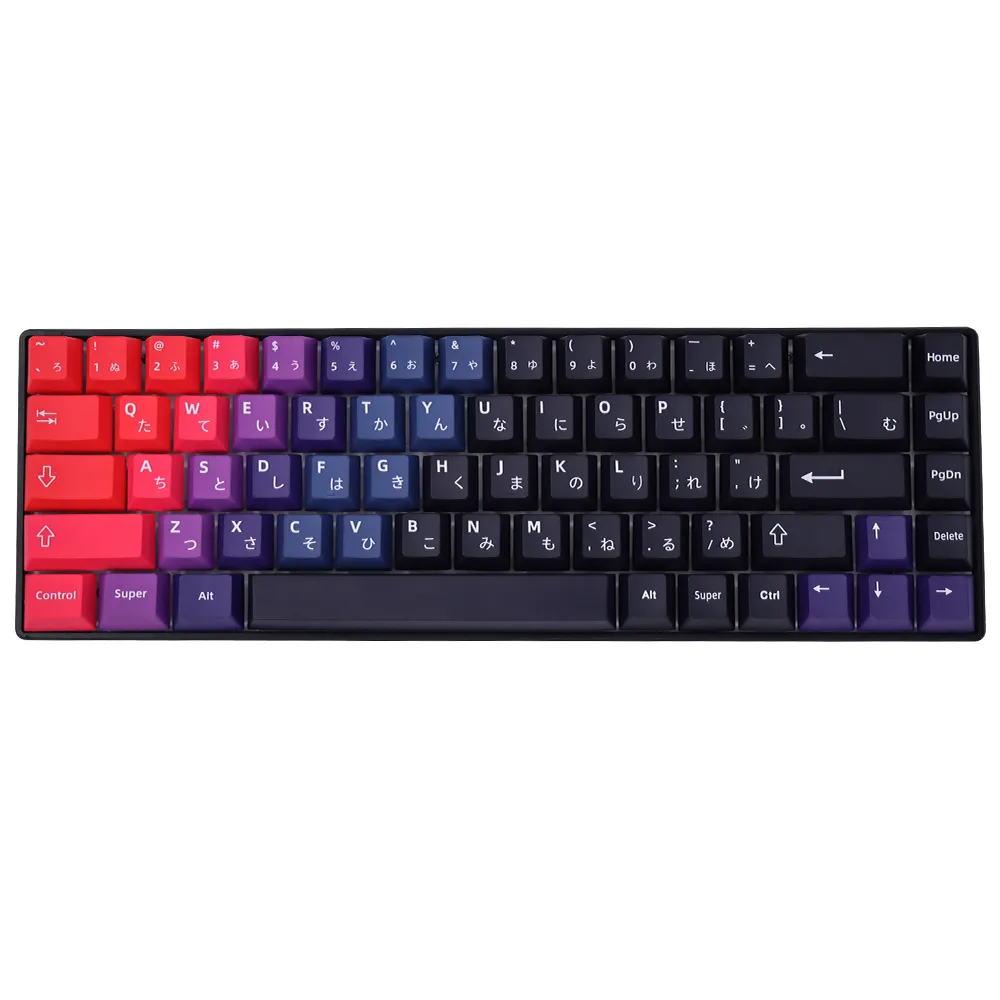 Infinikey Aether Gradient red black Keycap PBT Cherry Profile Dye Sublimation For GMK MX Switch Mechanical 5 - Pudding Keycap