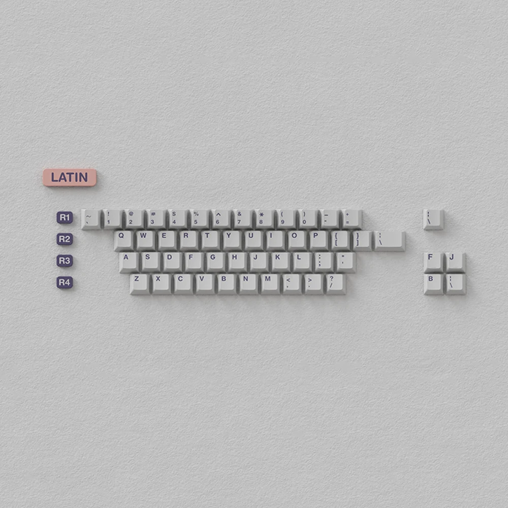 JTK Alphabet Keycaps For Cherry Mx Switch Mechanical Keyboard Black White Blue Grey Cherry Profile Double 3 - Pudding Keycap