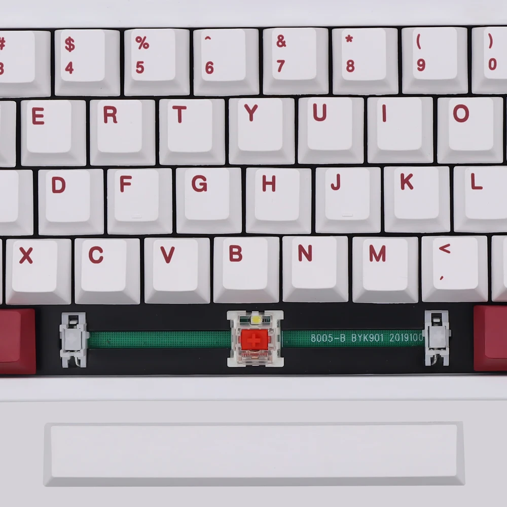 JTK Classic FC classic red and white machine keycap PBT cherry profile key cap set for 4 - Pudding Keycap