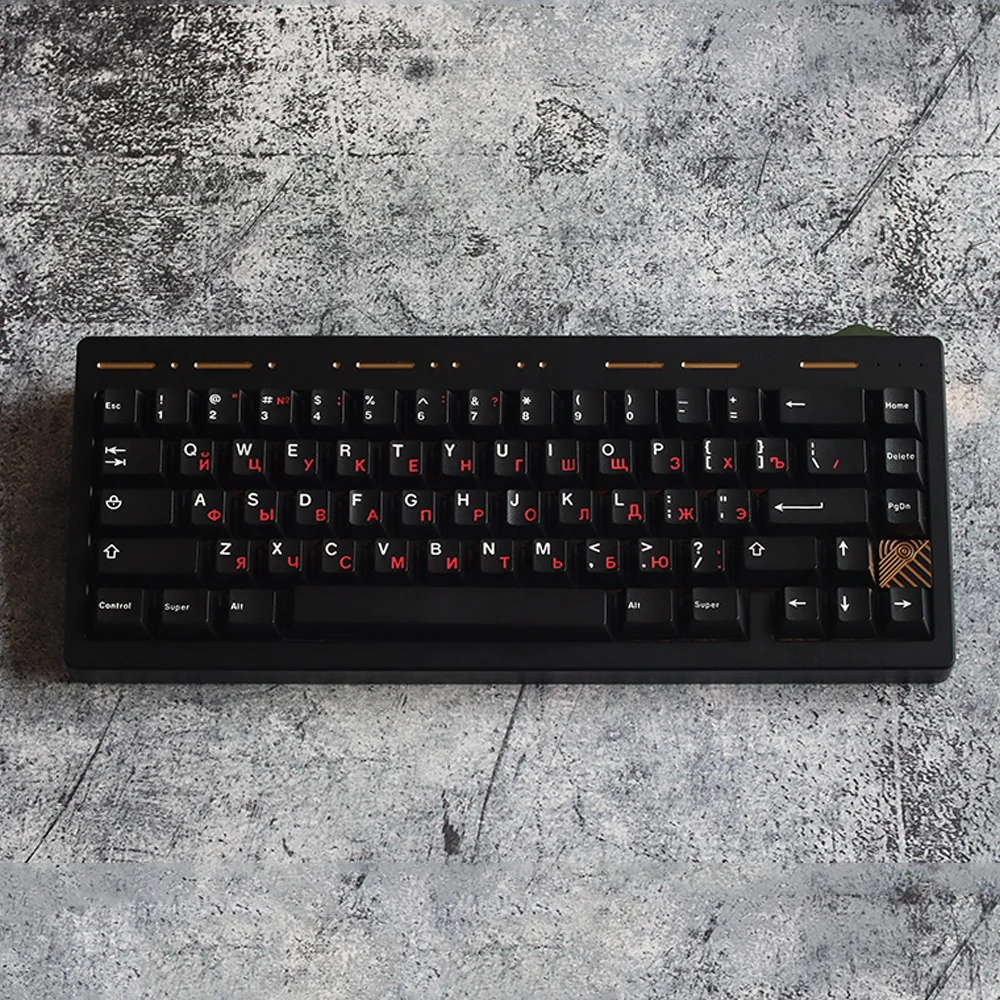 JTK WOB Russian English Character Keycaps For Cherry Mx Switch 60 87 96 104 Alice Mechanical 3 - Pudding Keycap