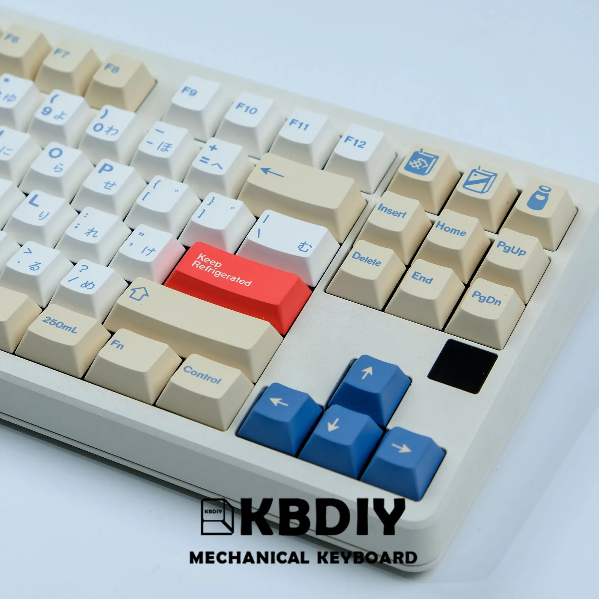 KBDiy GMK Soymilk Keycap 135 Keys PBT Japanese Korean Keycap ISO Enter Cherry Profile for GMK67 4 - Pudding Keycap