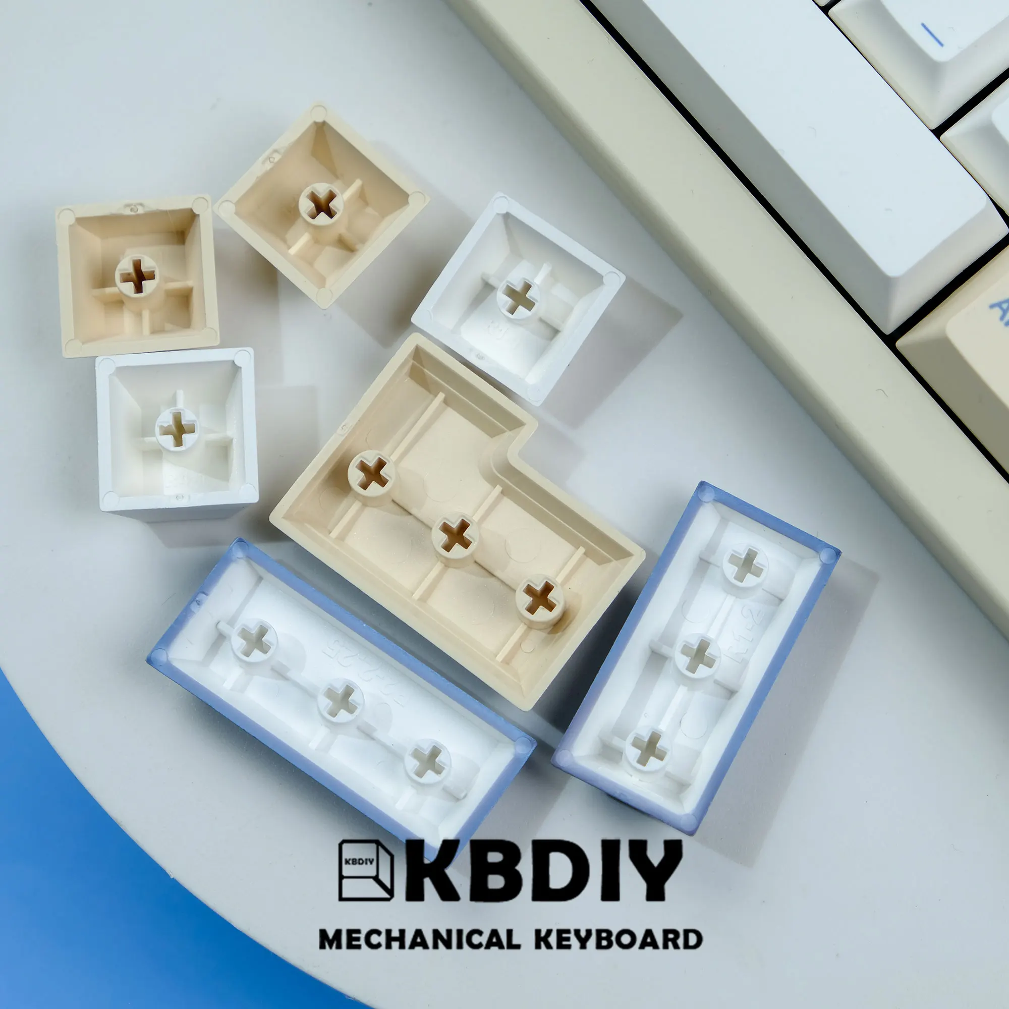 KBDiy GMK Soymilk Keycap 135 Keys PBT Japanese Korean Keycap ISO Enter Cherry Profile for GMK67 5 - Pudding Keycap