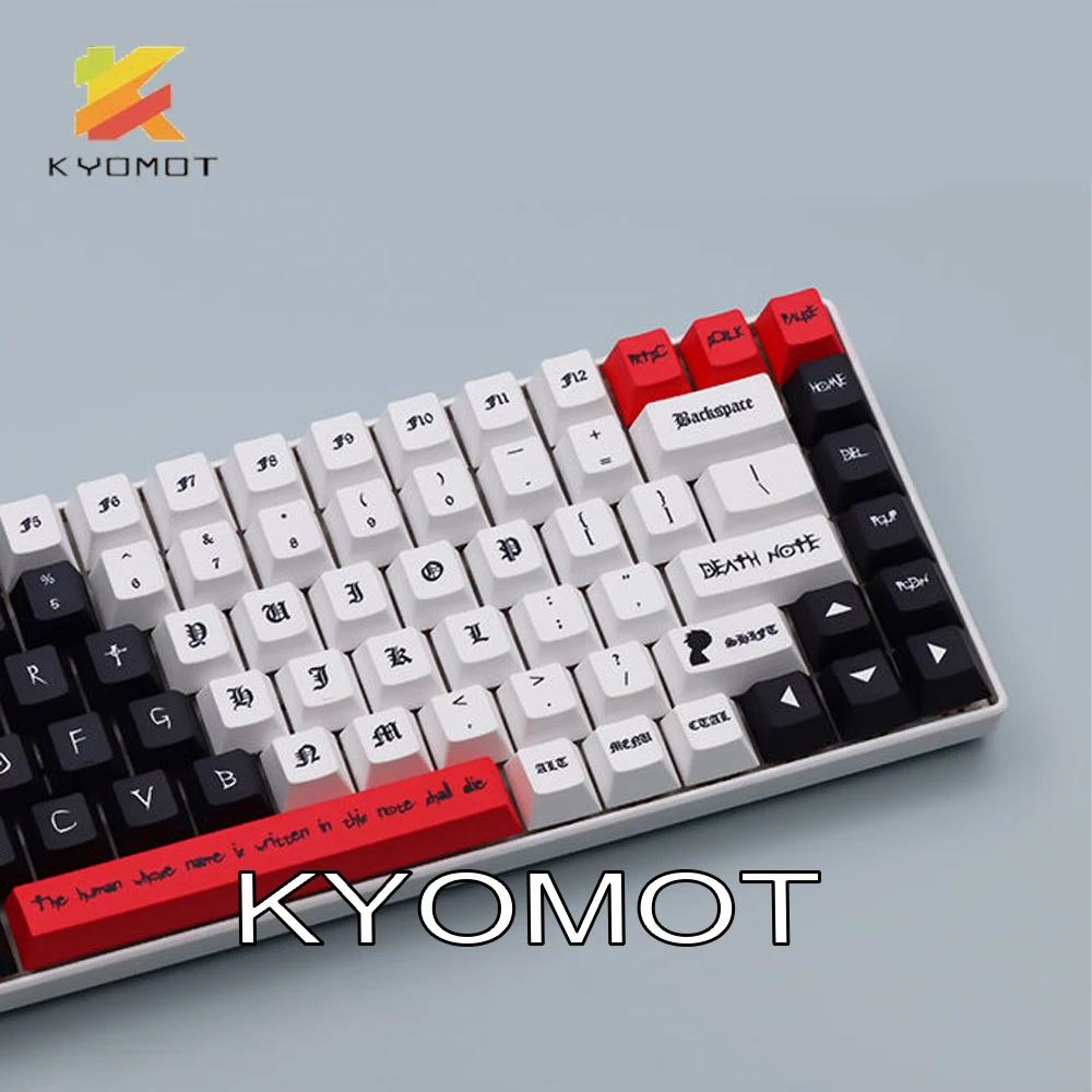 KOMOT GMK Death Note Keycaps Light Up the NEW World Cherry Profile DYE SUB for MX 1 - Pudding Keycap