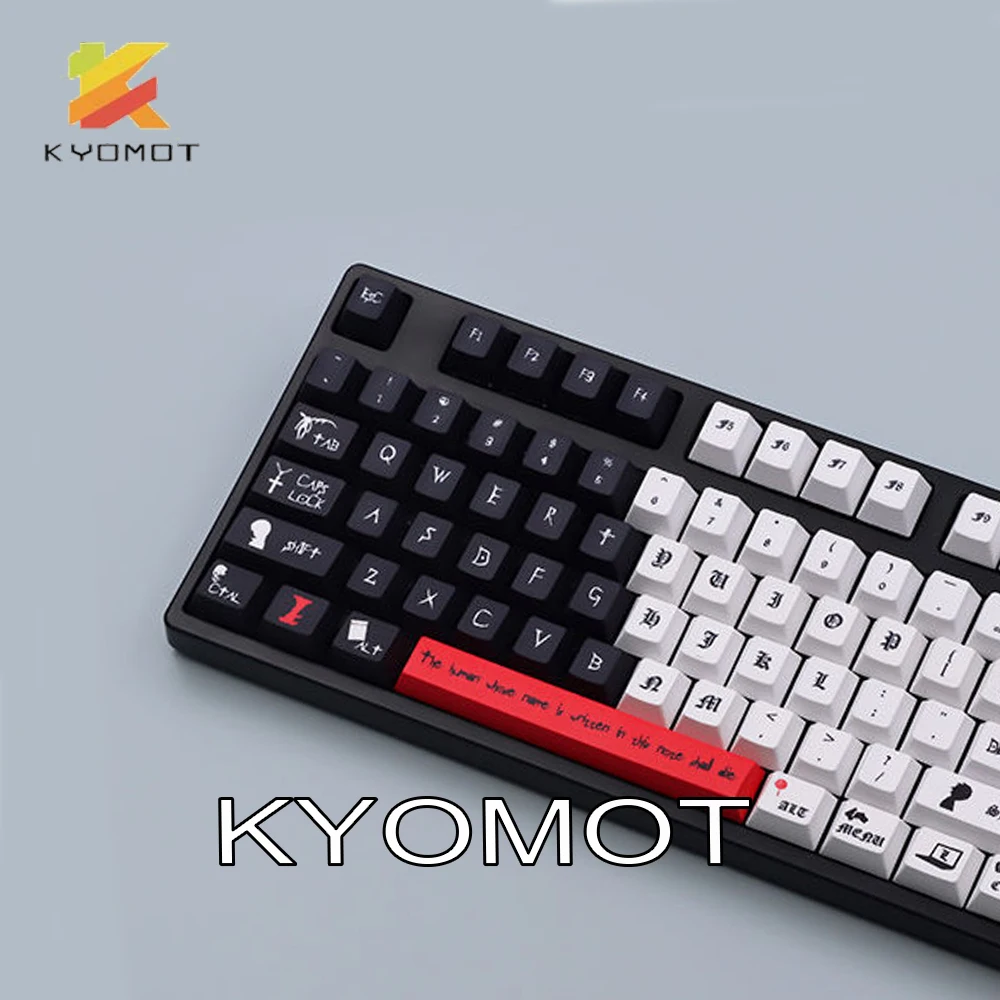 KOMOT GMK Death Note Keycaps Light Up the NEW World Cherry Profile DYE SUB for MX 2 - Pudding Keycap