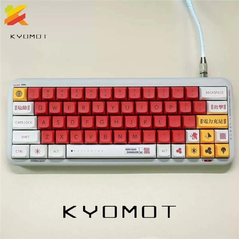 KYOMOT 138 Key EVANGELION 02 Keycaps EVA Second Machine Dye PBT XDA Profile for Cherry MX 1 - Pudding Keycap
