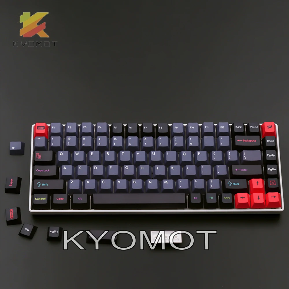 KYOMOT GMK 139 keys Dracula keycaps PBT Sublimation Cherry Profile for DIY Layout Ducky Mechanical Keyboard - Pudding Keycap