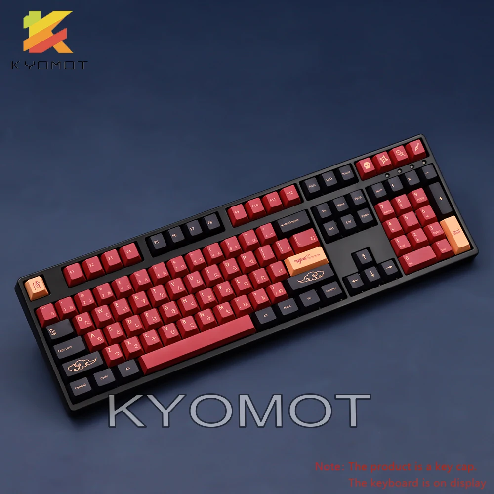 KYOMOT GMK Red Samurai Cherry Profile Keycaps PBT Sub Dye Korean Keycap for MX Switch DIY 4 - Pudding Keycap