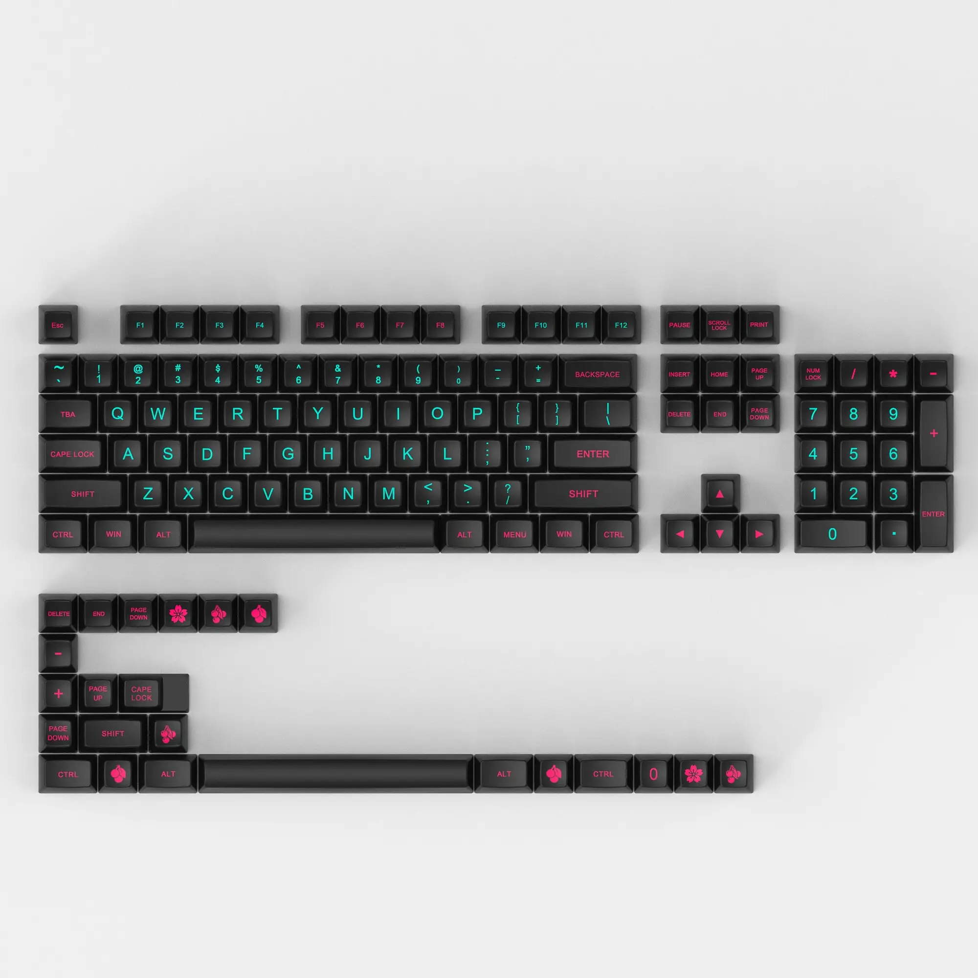 Maxkey SA Miami night key cap ABS 127 key is suitable for most mechanical keyboards - Pudding Keycap