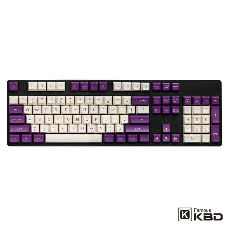Maxkey SA keycap purple white two color injection molding 134 key ABS material suitable for most 1 - Pudding Keycap