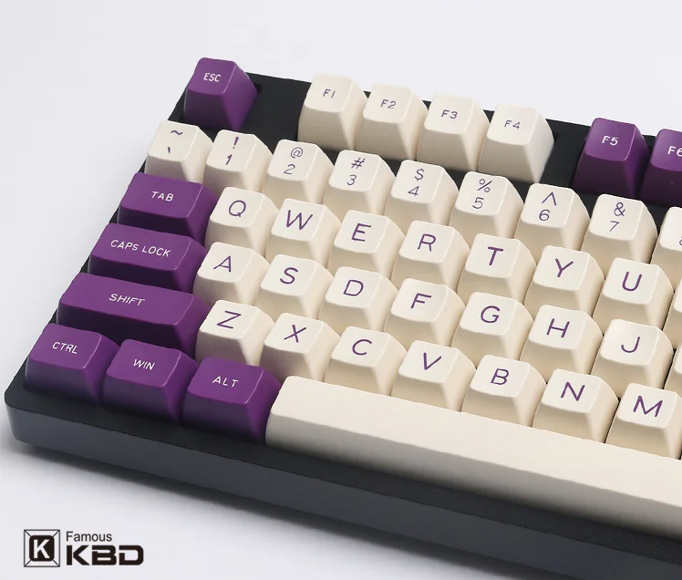Maxkey SA keycap purple white two color injection molding 134 key ABS material suitable for most 2 - Pudding Keycap
