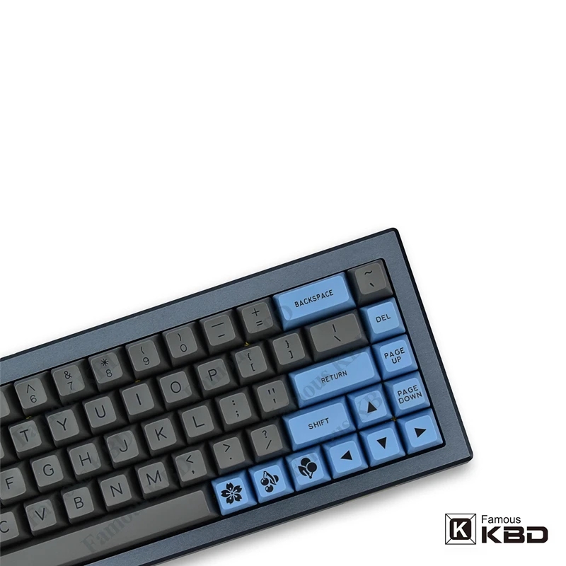 Maxkey SA keycap two color gray blue ABS mechanical keyboard filco most keyboards are common 2 - Pudding Keycap