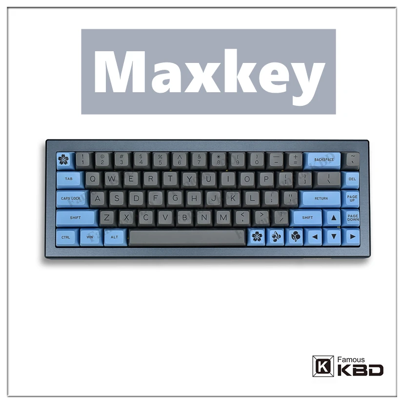 Maxkey SA keycap two color gray blue ABS mechanical keyboard filco most keyboards are common - Pudding Keycap