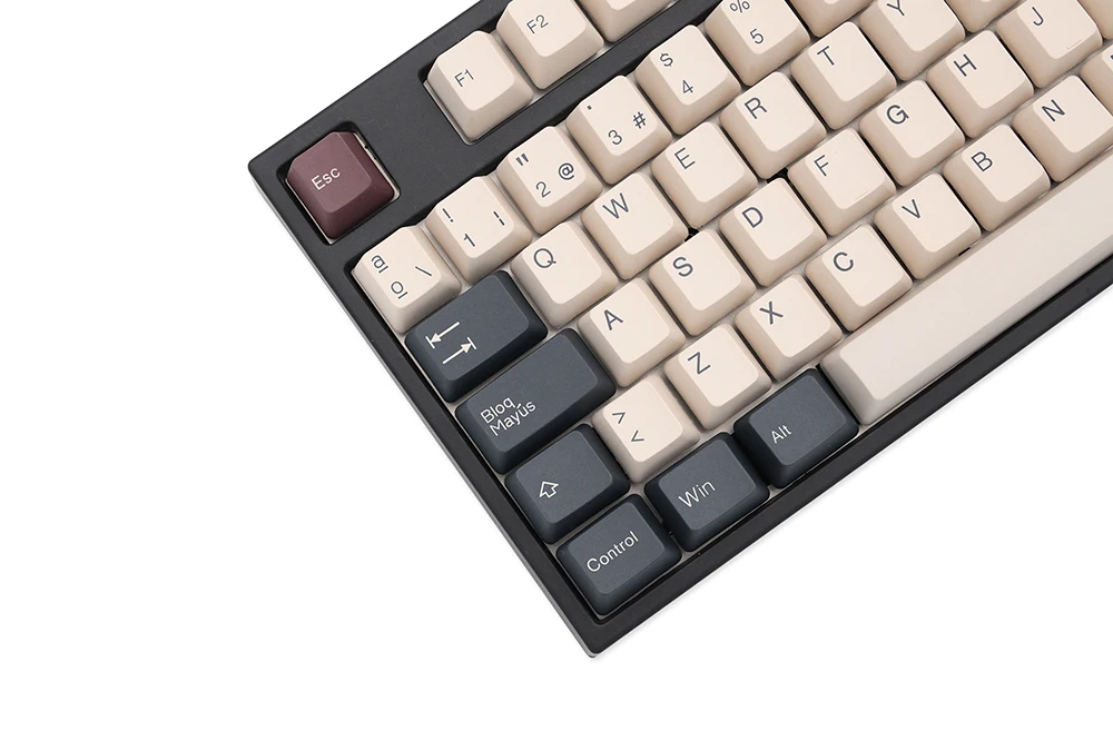 Taihao Cream Dim Grey Keycap ABS double shot keycaps ES Spanish for diy gaming mechanical keyboard 5 - Pudding Keycap