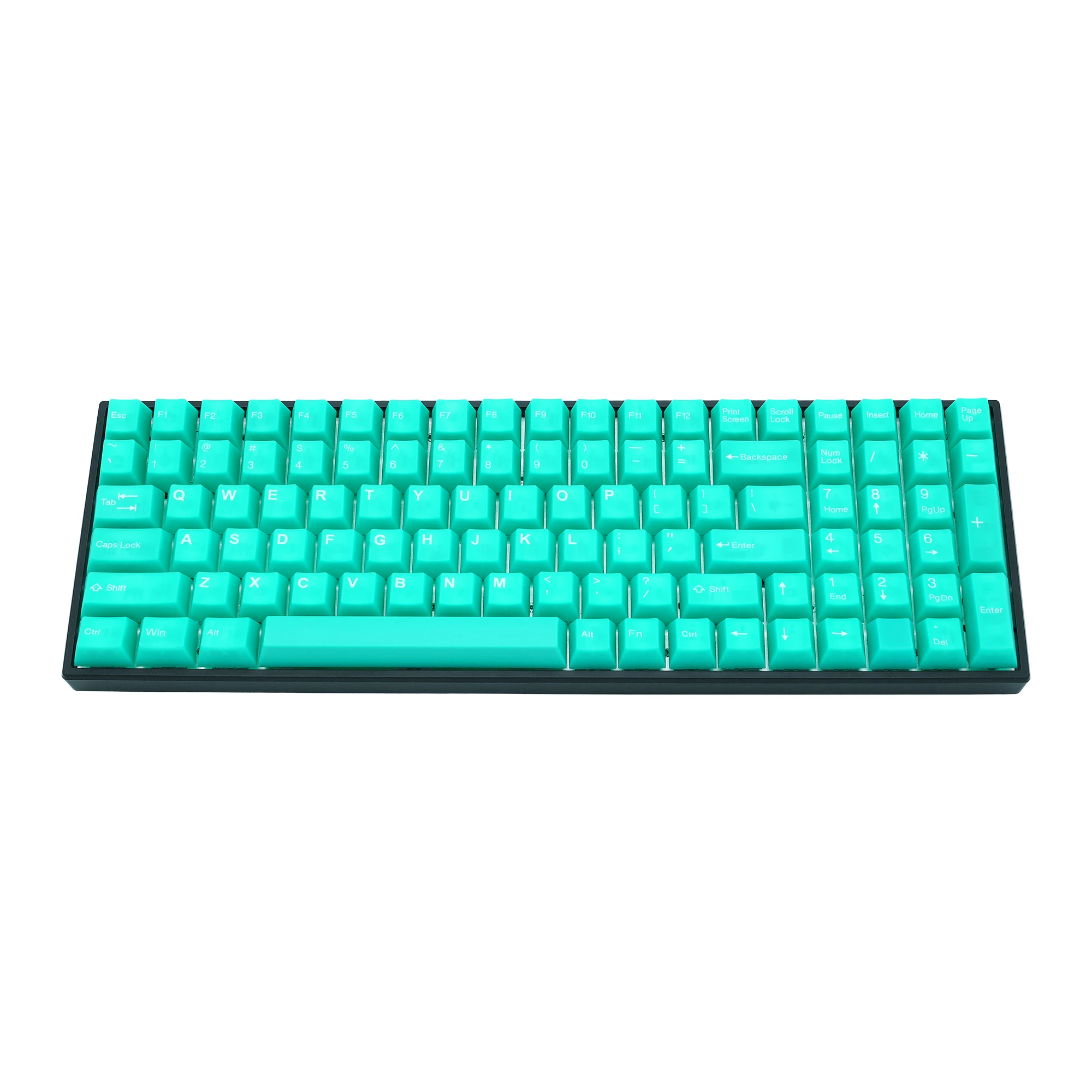 Taihao Haunted Jelly Jade ABS Doubleshot Keycap Translucent Cubic for mechanical keyboard color of Green Colorway 2 - Pudding Keycap