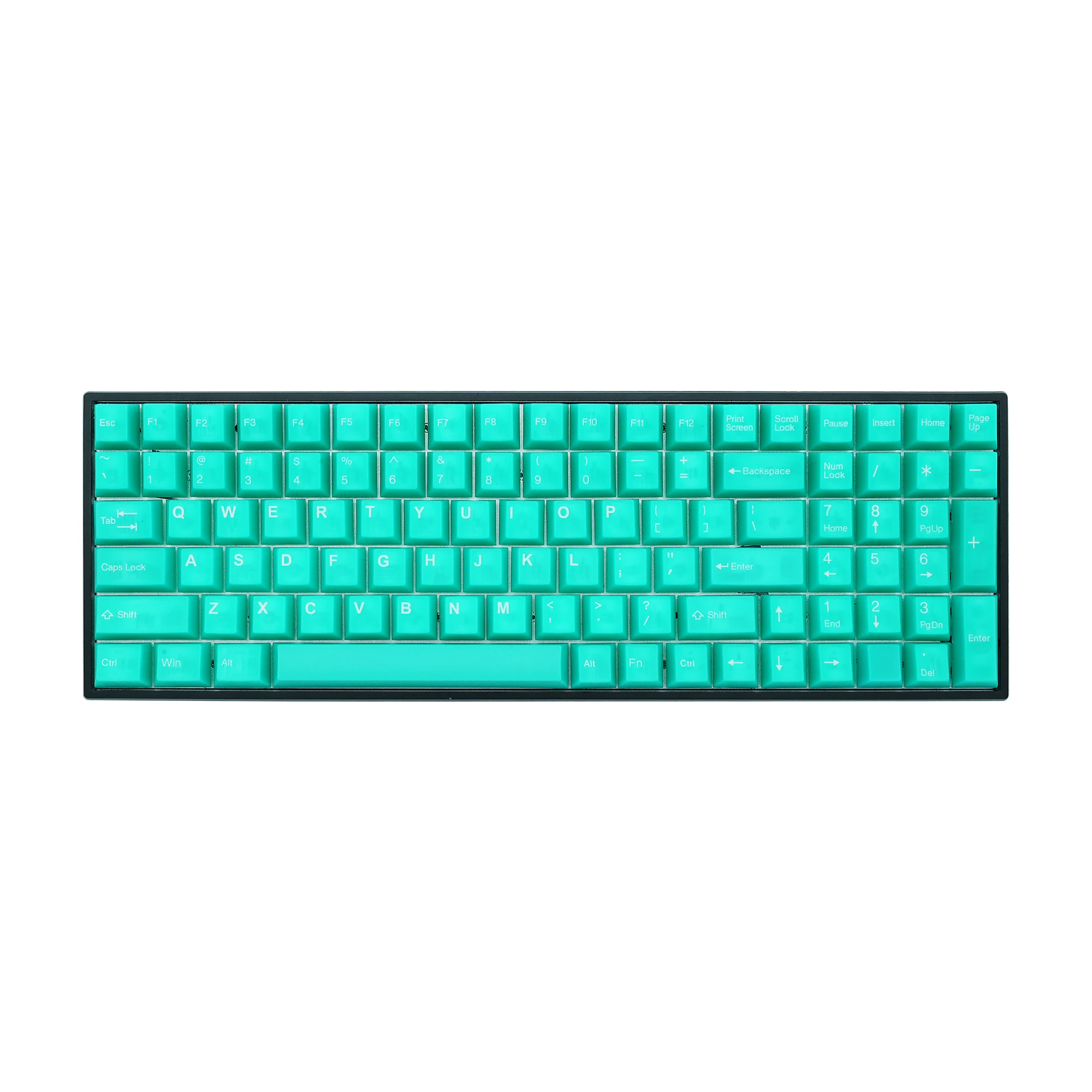 Taihao Haunted Jelly Jade ABS Doubleshot Keycap Translucent Cubic for mechanical keyboard color of Green Colorway - Pudding Keycap