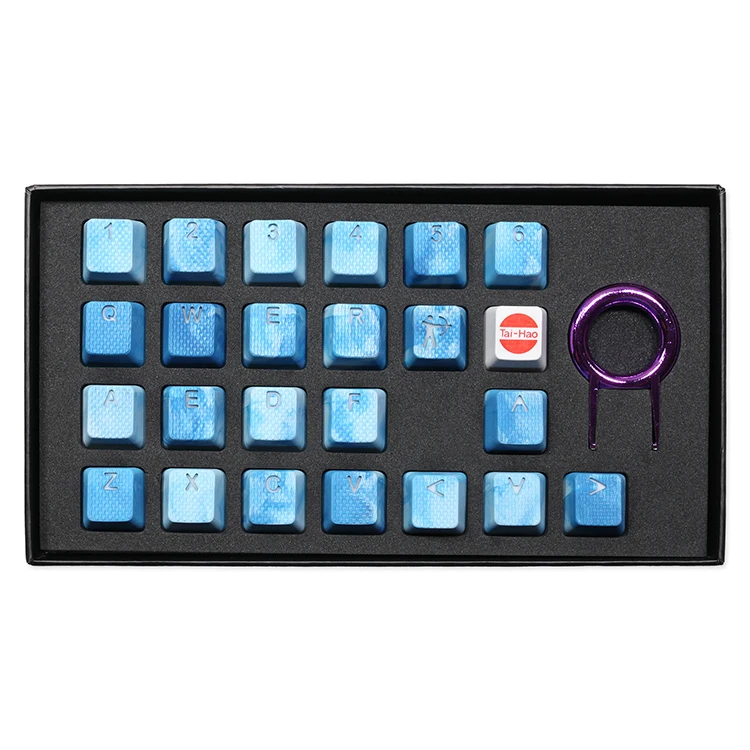 Taihao Rubber Keycap Set Gaming Rubberized Doubleshot Keycaps Mark II Four Divine Beasts MX OEM Profile 4 - Pudding Keycap