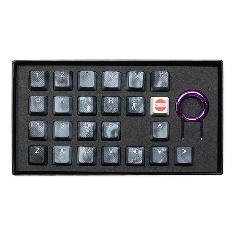 Taihao Rubber Keycap Set Gaming Rubberized Doubleshot Keycaps Mark II Four Divine Beasts MX OEM Profile 5 - Pudding Keycap