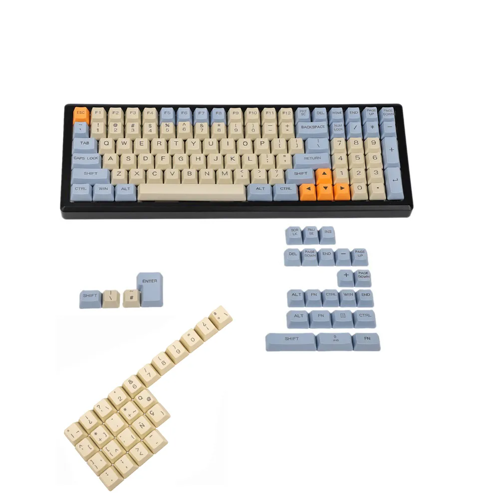 YMDK Laser Etched UK Italian Spain German ISO OEM Profile Thick PBT Keycap For MX Mechanical - Pudding Keycap