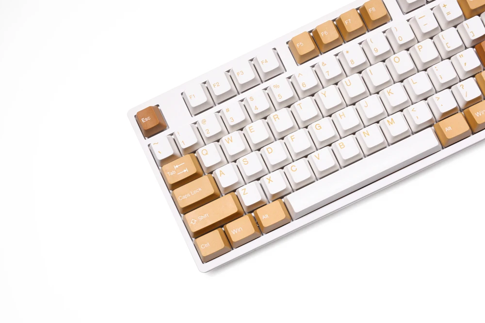 taihao Vintage Camel ABS double shot keycaps for diy gaming mechanical keyboard oem profile Beige Yellow 5 - Pudding Keycap