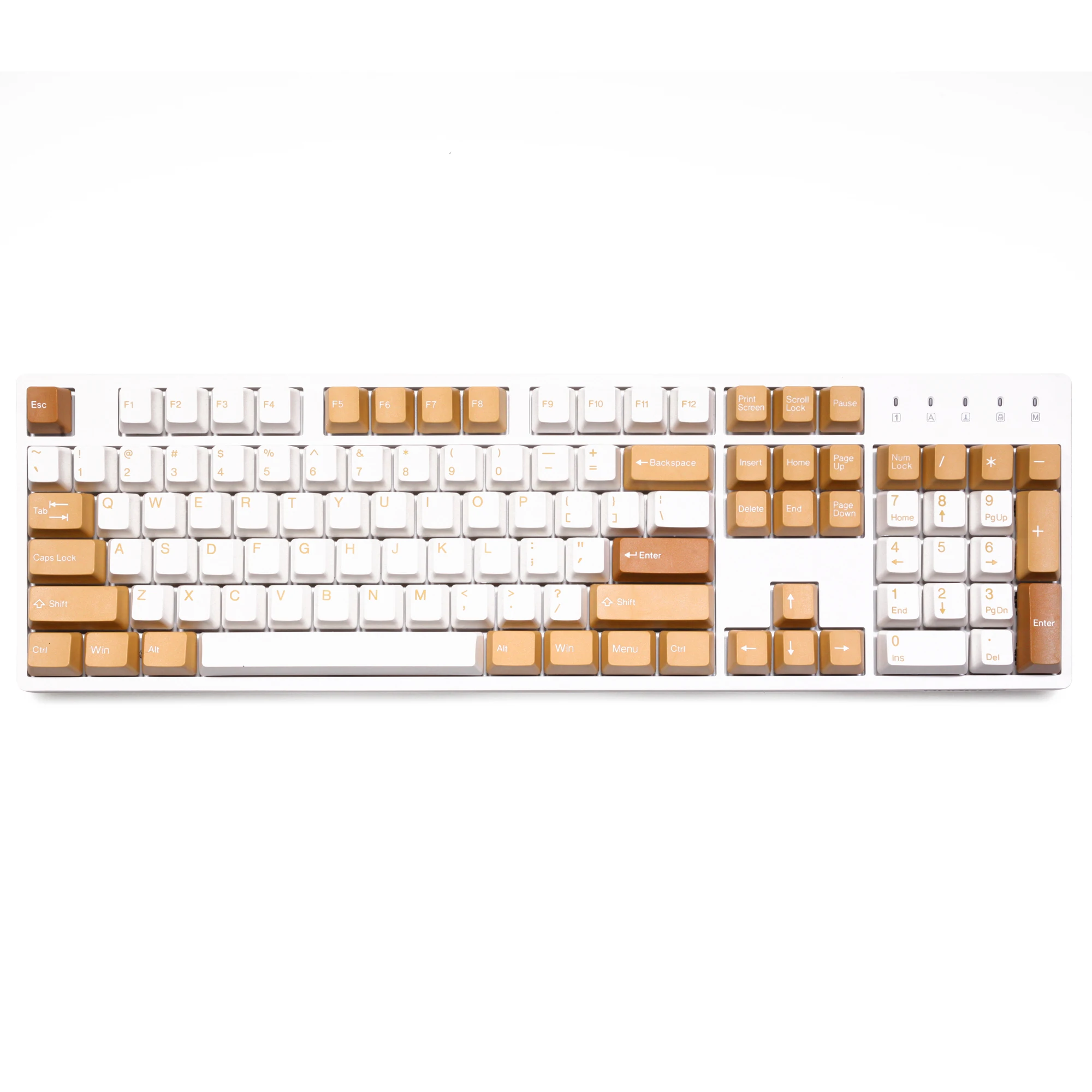 taihao Vintage Camel ABS double shot keycaps for diy gaming mechanical keyboard oem profile Beige Yellow - Pudding Keycap