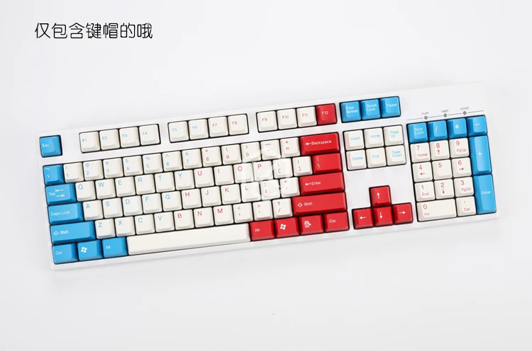 taihao abs double shot keycaps for diy gaming mechanical keyboard color of carbon pulse Captain America 4 - Pudding Keycap