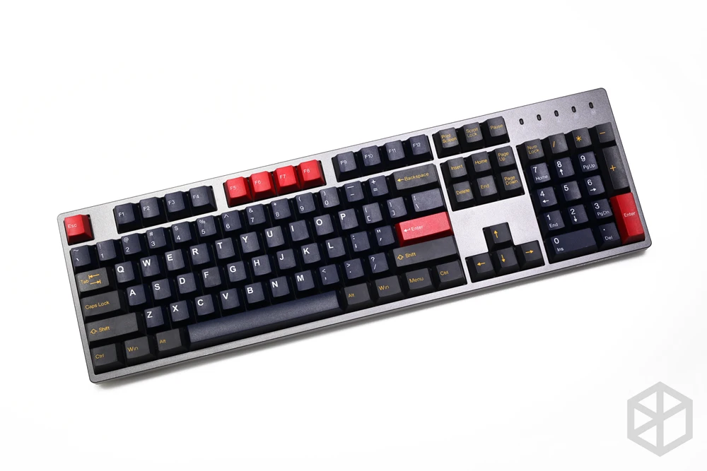 taihao cubic abs doubleshot cubic keycaps for diy gaming mechanical keyboard red blue grey with 1 3 - Pudding Keycap